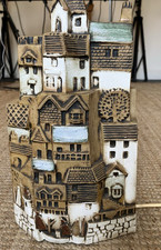 Tremaen Pottery Harbour Lamp large. Vintage Peter Elderly 1984-1988 Cornwall