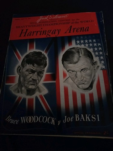 Vintage boxing programme - vintage,