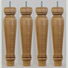 4 Turned Furniture Legs, Ref