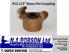 PC2 1/2"BSP BRASS/BRONZE BLAST POT COUPLING sandblasting, Equivalent to Clemco