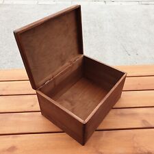 LARGE WOODEN BOX / TOY BOX 40x30x23cm WITHOUT HANDLES, IN BROWN COLOUR