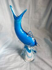  Glass Fish Figurine Turquoise