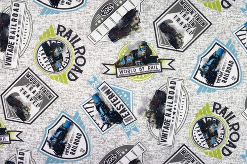Railroad fabric quilting - fabric,,