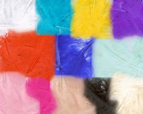 Marabout feathers bag - 8g, 3"