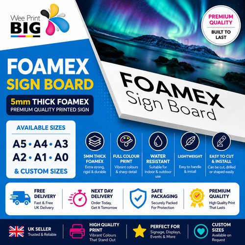 Foamex sign board - board, printed