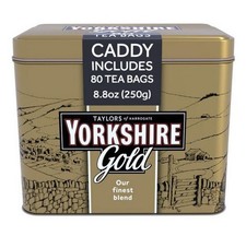 Yorkshire Tea Gold Caddy Tin &