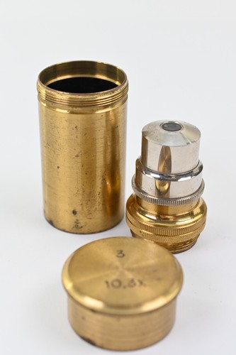 Antique brass microscope - antique,