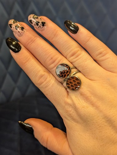 Snake skin adjustable ring - adjustable,
