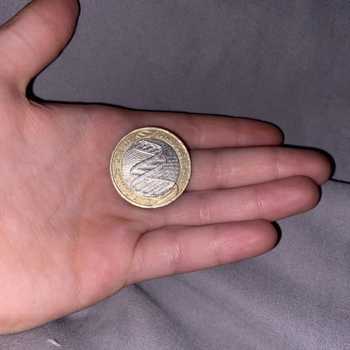 Dna double helix pound coin - double,