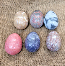 Vintage 5 Collectable Marble Eggs Alabaster