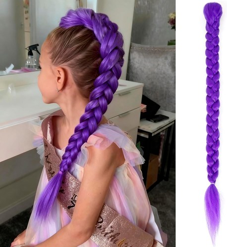 Purple braid hair - 29",