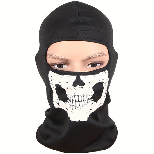 Skull face mask skeleton neck - face,