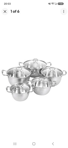 5pcs cooking pot - set, stainless