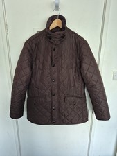 Barbour Mens Bardon Quilt Jacket. Size Medium Brown Fleece Lined Country Hunting
