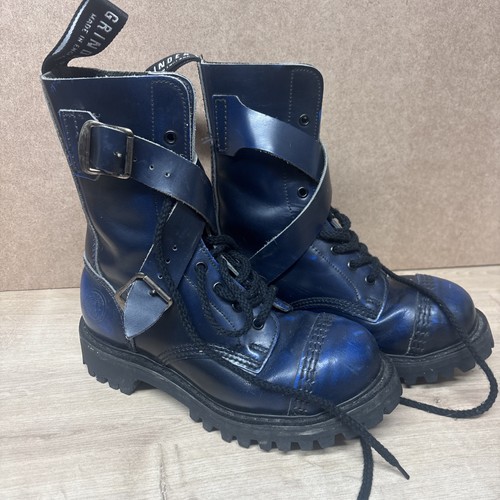 Grinders boots blue - grinders, made