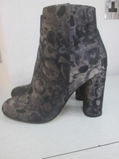 Moda in Pelle - Zola black/grey metallic fabric ankle boots - size 5