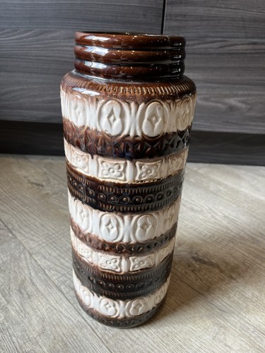 West german tall vase brown - west,