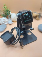 Fitbit Versa FB505 Smartwatch Health & Fitness Tracker Black with charger 