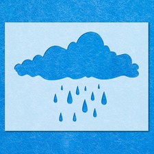 Cloud Sky Rain Stencil: Mylar