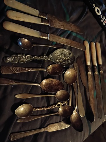 Mixed lot silverplate - lot,
