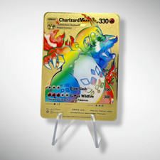 Pokemon Gold Metal Card – Collectible Gift Cards – Pikachu, Charizard, Mewtwo