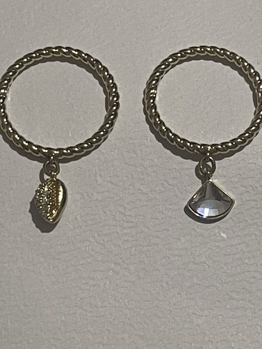 Set swarovski charm rings - of,