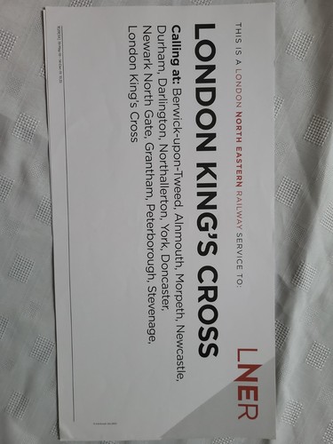 Railway carriage window label - window,