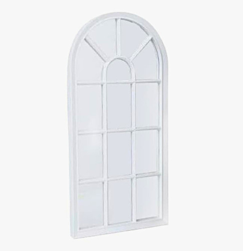 White arched window wall - white,
