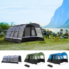 8-Person Camping Tent, Waterproof Family Tent with Sleeping Cabins