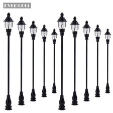 LQS21 10pcs Model Railroad OO HO Gauge 1:87 Lamps Street Lights Antique Lamps