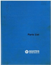 HILLMAN MINX S I-IIIC SINGER GAZELLE S I-IIIC (1956-63) PARTS CATALOGUE *VGC*