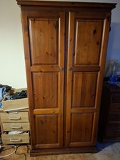 Solid Wood 2 Door Wardrobe