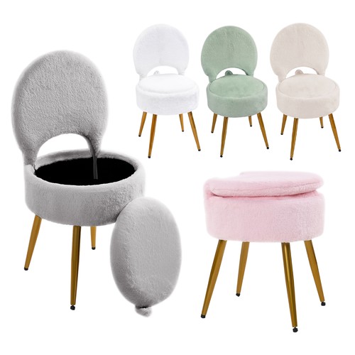 Fluffy vanity stool - fluffy,