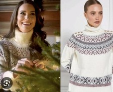 Holland Cooper Fair isle Jumper S Uk 8 Usa 4 Alpaca Wool Kate Middleton New 