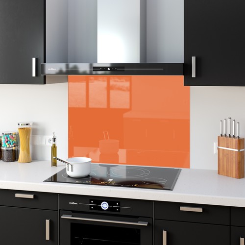 Kitchen glass splashback - kitchen,