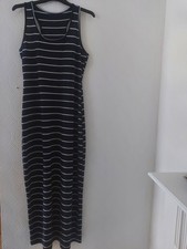 Long maxi navy/white striped