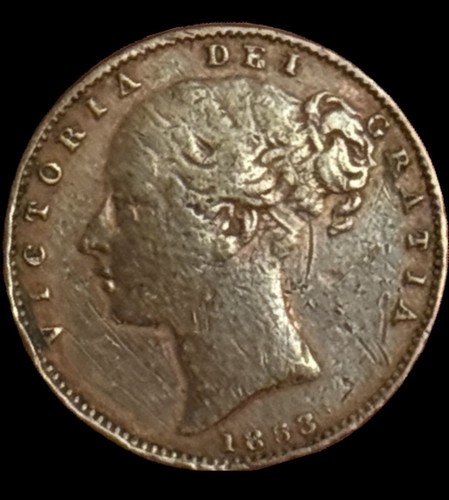 1853 queen victoria - queen, farthing