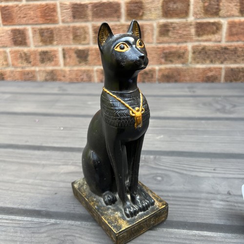 Black egyptian cat figurine - cat,