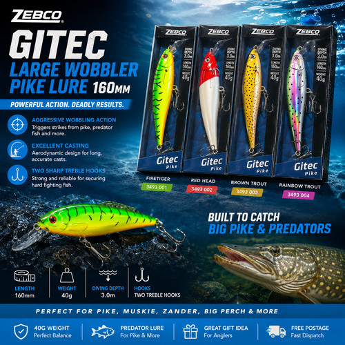 Zebco gitec large wobbler - zebco,