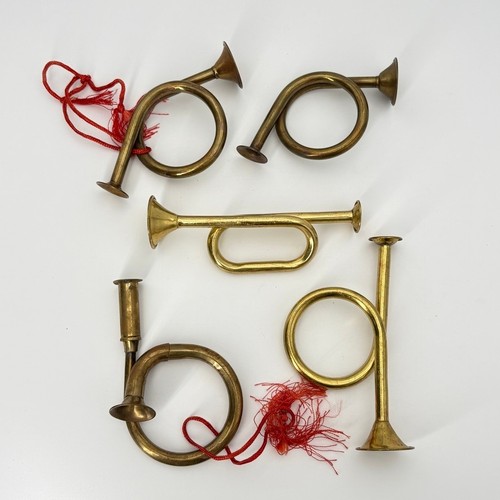 Vintage brass horn - vintage, ornaments