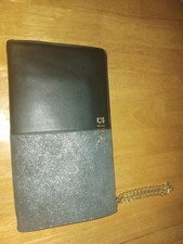 Biba Leather Two Tone Clutch Bag .