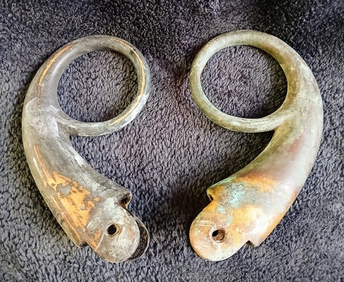 Pair vintage brass - a,