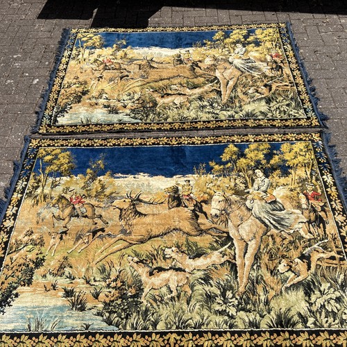 Pair vintage tapestry - vintage,