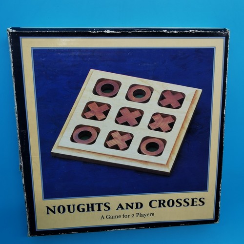 Wooden noughts crosses game - noughts,