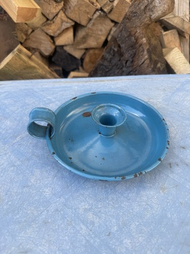 Vintage blue enamel - blue,