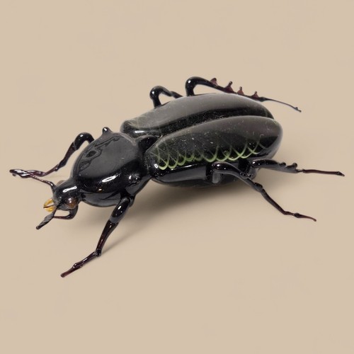 Murano glass carabus beetle - carabus,