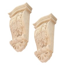 2 Pcs Rustic Roman Carved