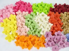 Edible Fondant Petunia Flowers Cupcake Cake Decorations Pack of 25 Handmade UK