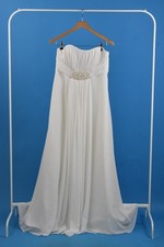 Phoenix Gowns Wedding Dress Ivory Strapless Grecian Style Column Size 8-10