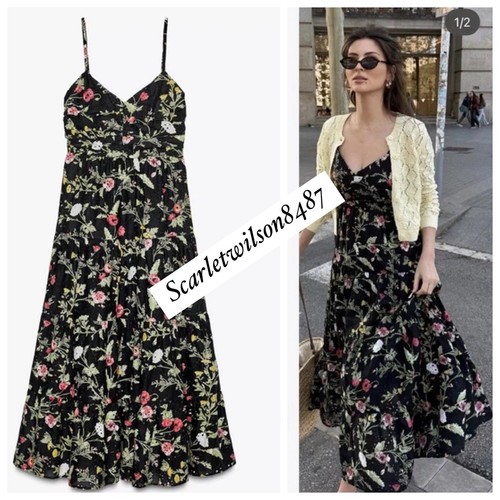 Zara embroidered cotton dress - cotton,